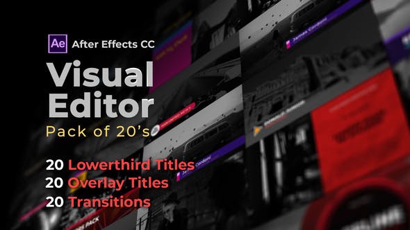 Videohive Visual Editor Pack Of 20s After Effects Version 32501062