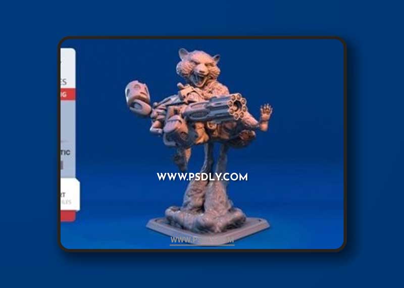 Rocket Raccoon – 3D Print Model