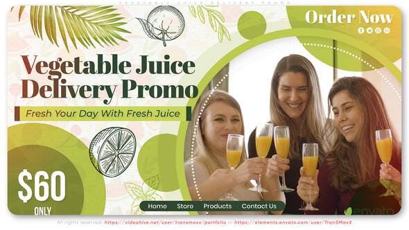 Videohive Vegetable Juice Delivery Promo 32950801