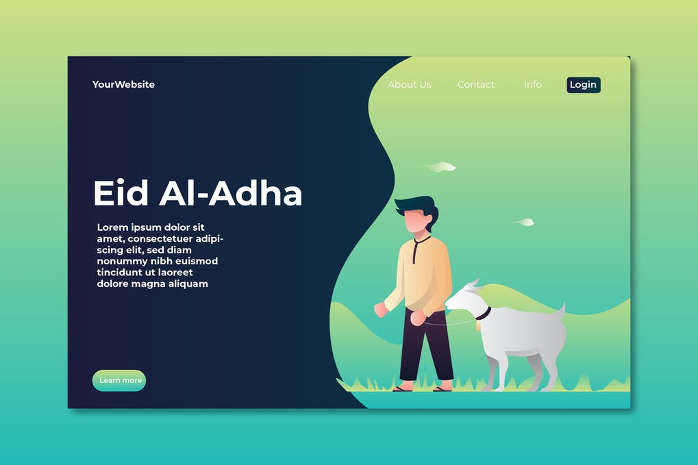 Eid Al Adha Landing Page Illustration