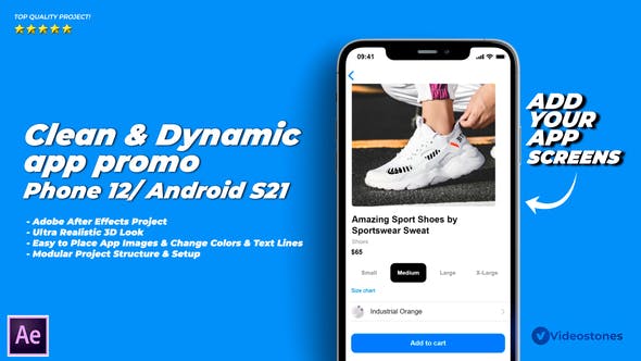 Videohive Dynamic & Clean App Promo Video 3D Mockup 33210732