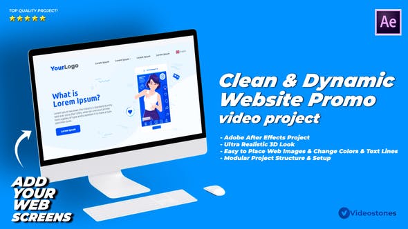 Videohive Dynamic & Clean Website Promo Video 33265819