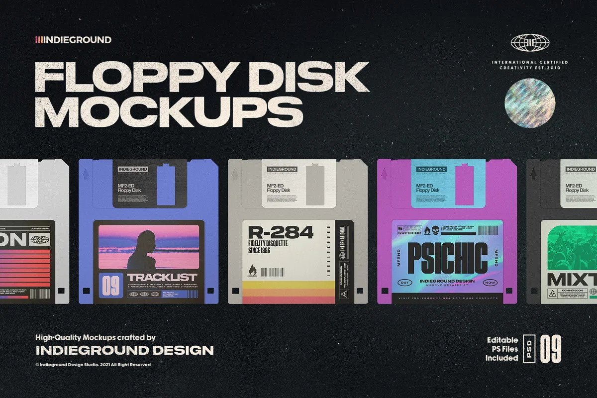 CreativeMarket - Floppy Disk Mockups 5904695
