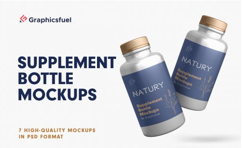 CreativeMarket - Supplement Bottle Mockups 5750711