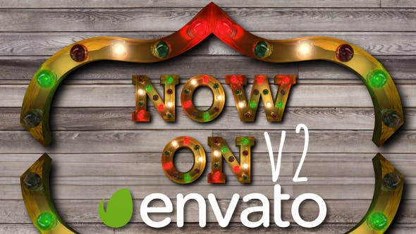 Videohive Light Bulb Christmas Letters 19076116