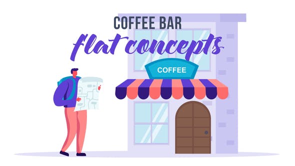 Videohive Coffee bar - Flat Concept 33544788