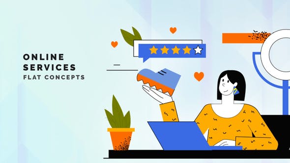 Videohive Online services - Flat Concept 33444535