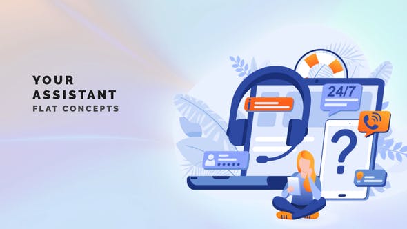 Videohive Your assistant - Flat Concept 33445121