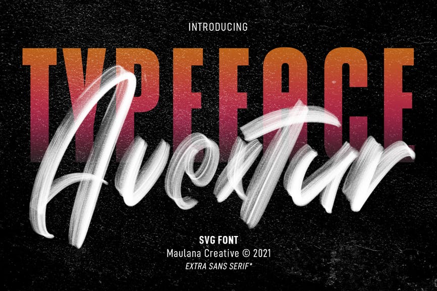Avextur SVG Brush Font