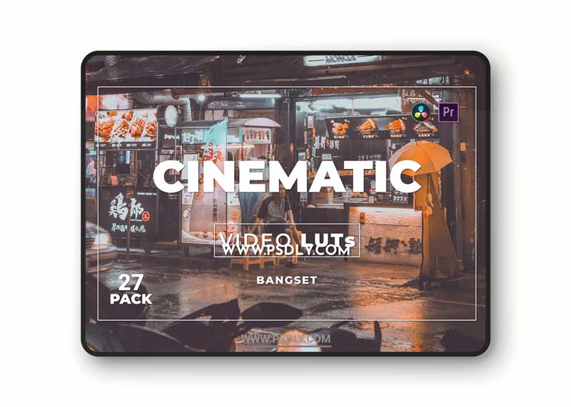 Bangset Cinematic Pack 27 Video LUTs QYMMF8H