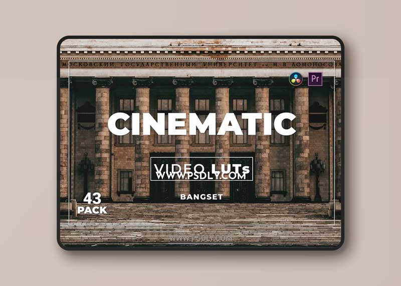 Bangset Cinematic Pack 43 Video LUTs 3DCGQEY