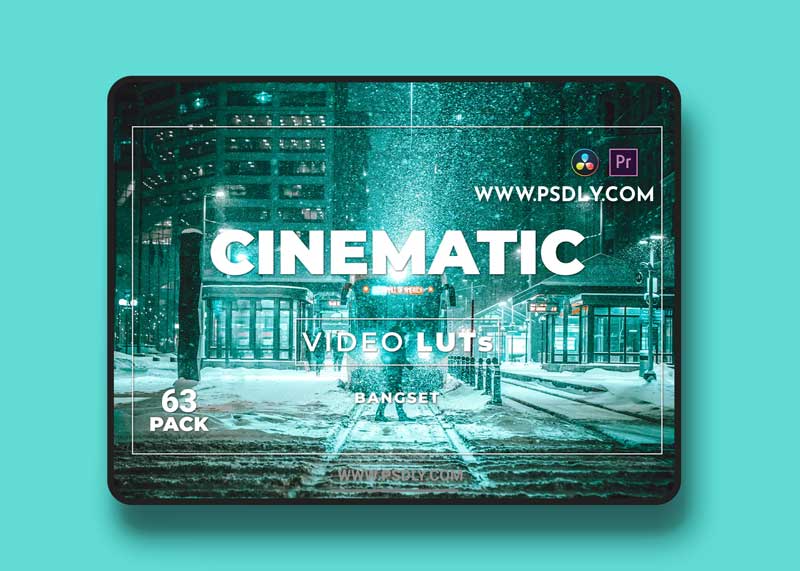 Bangset Cinematic Pack 63 Video LUTs D58XXEZ