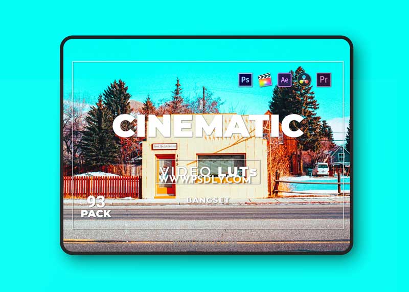 Bangset Cinematic Pack 93 Video LUTs WF7LB5A