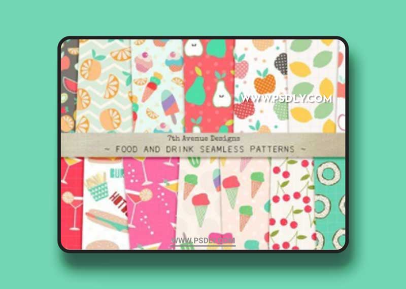 CM - Food and Drink Seamless Patterns 291031