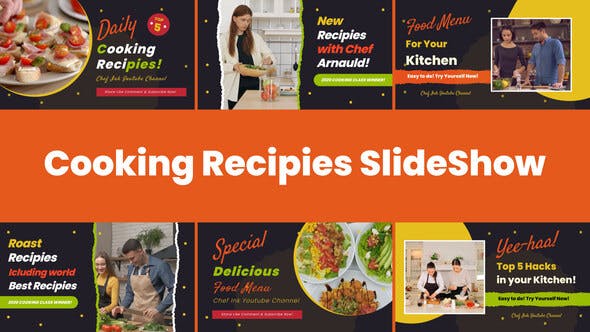 Videohive Cooking Recipes Food Slideshow After Effects Template 33456400
