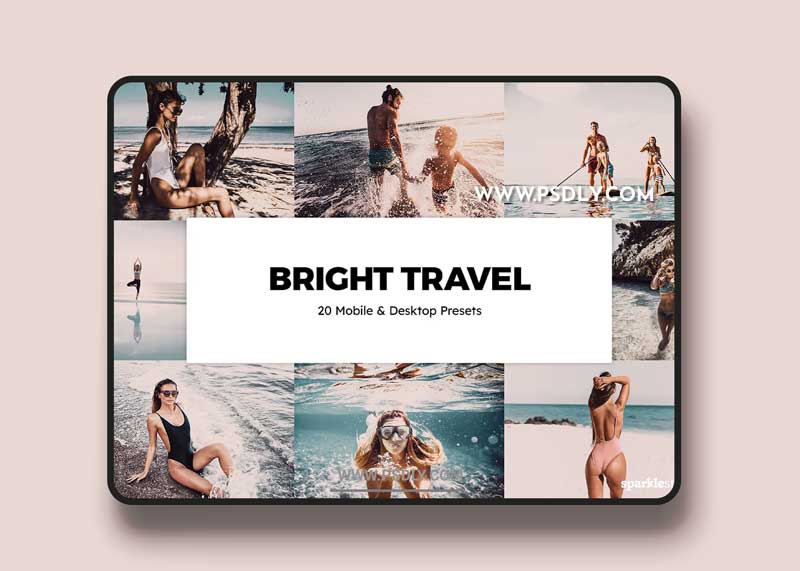 CreativeMarket - 20 Bright Travel Lightroom Presets & LUTs 6316196