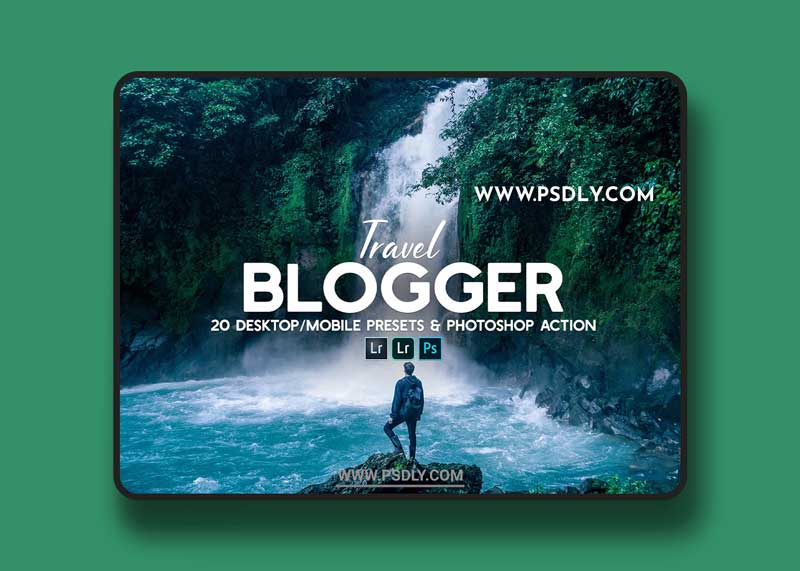 CreativeMarket - 20 Travel Blogger Presets & Action 6181714