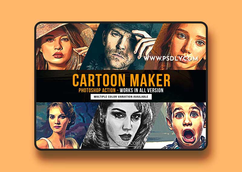 CreativeMarket - Cartoon Maker Photoshop Action 6424304