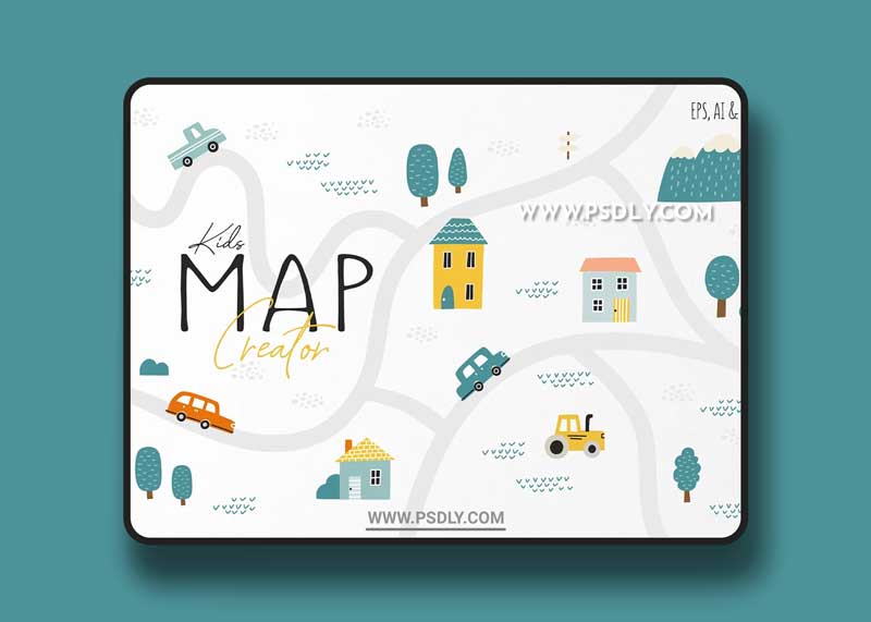 CreativeMarket - Kid's Map Creator Set 4969478