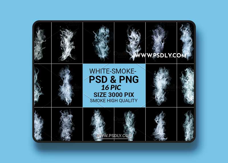 CreativeMarket - White Smoke Transparent 6190820