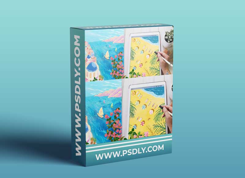 Exploring Landscapes: Travel-Inspired Gouache Paintings in Procreate