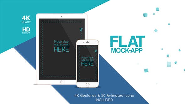 Videohive Flat Mock App Commercial 14152325