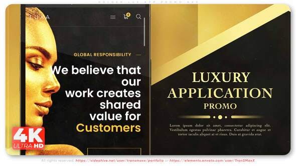 Videohive Golden Lux App Promo 33448584
