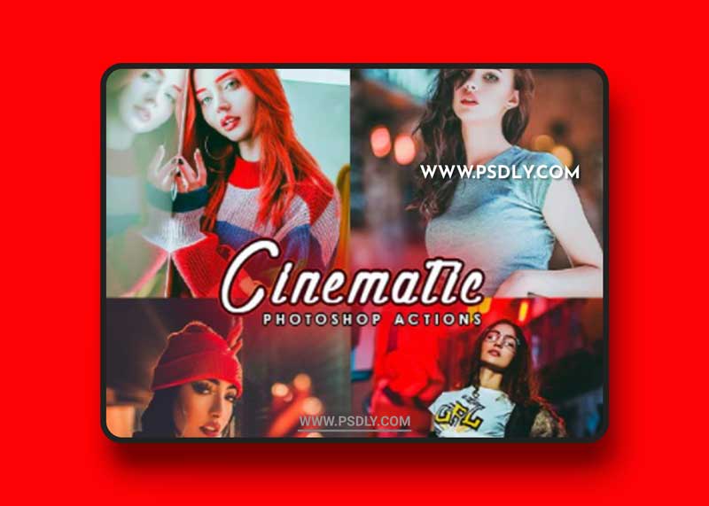 GraphicRiver - Cinematic Neon Portrait Photoshop Actions 29065961