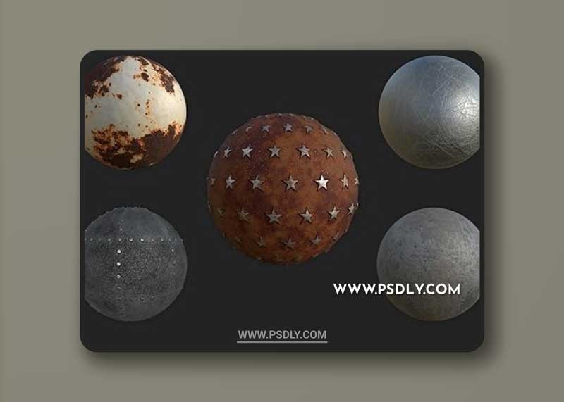 Grunge Metal Texture Pack 3D Model