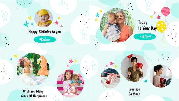 Videohive Happy Birthday Congratulation Slideshow 33448643