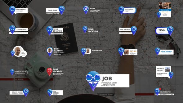 Videohive - Location Pin Titles Premiere Pro MOGRT - 33342789