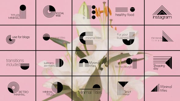Videohive Minimal Titles And Transitions After Effects 33463258