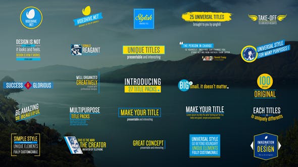 Videohive 27 Titles Pack 18779484