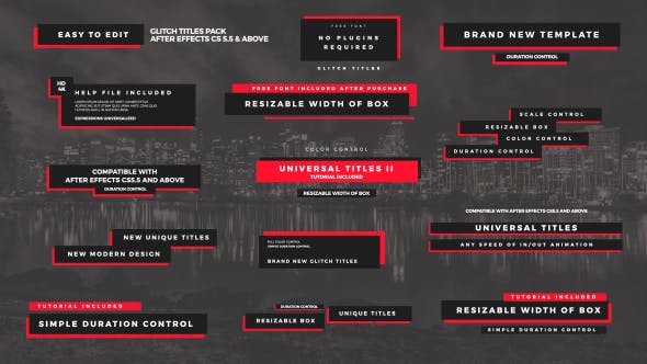 Videohive Universal Glitch Titles II 21319633
