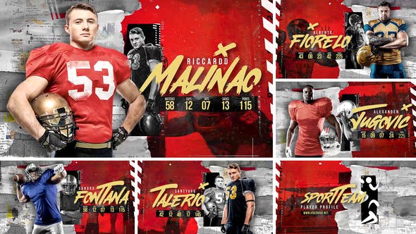 Videohive - Sport Team Intro 7 / Player Profile - 33062952