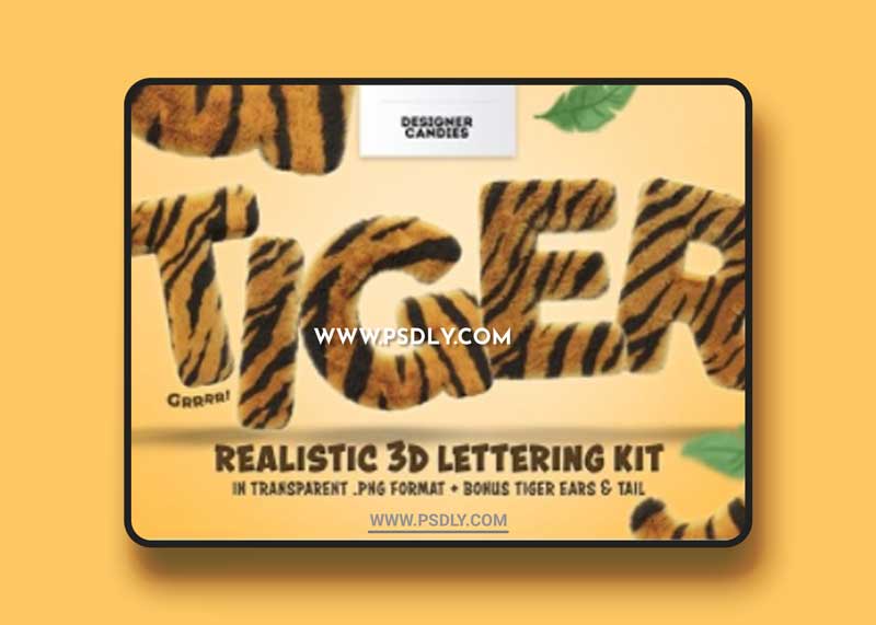 Tiger Text 3D Lettering Pack