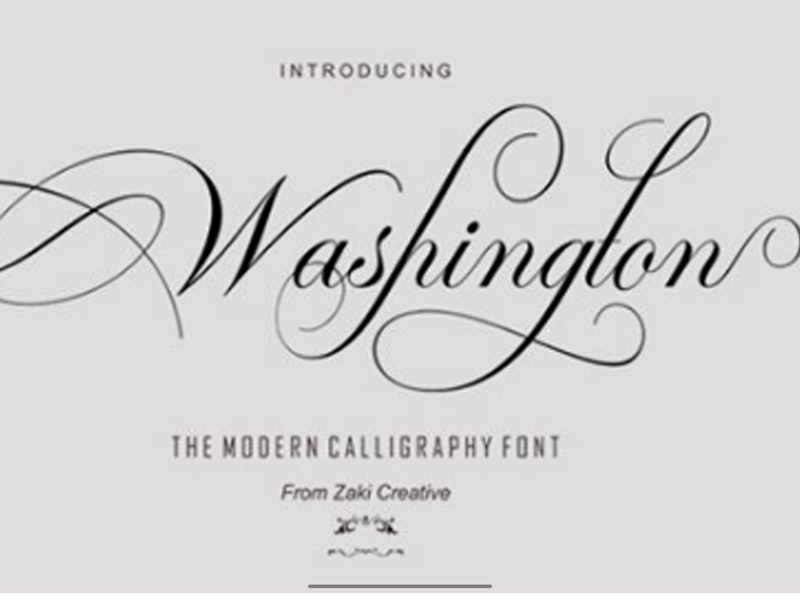 Washington Script Font
