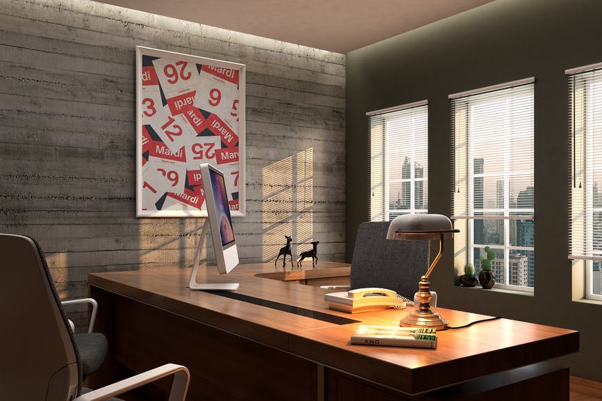 Elegant Office MockUp Scenes 01 7K758P9