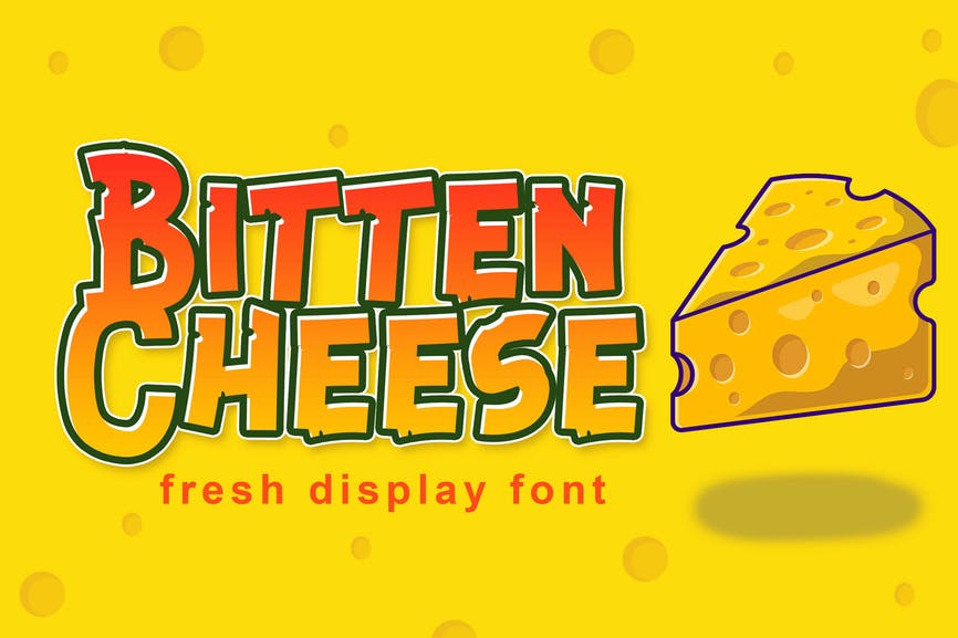 Bitten Cheese Advertisement Font