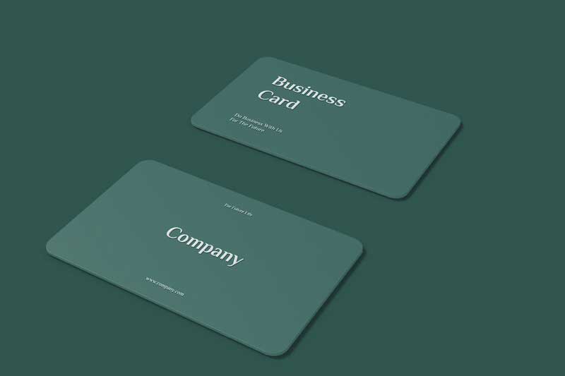 Rounded Business Card Mockup JLL4ZLN