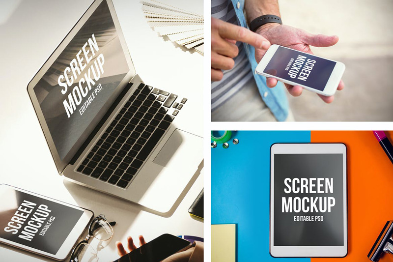 Tablet and Laptop Mockup Set KJQVJWC