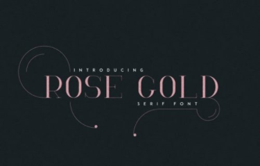 Rose Gold Font
