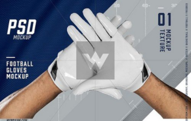 CM - Football Gloves Mockup Template 1367712