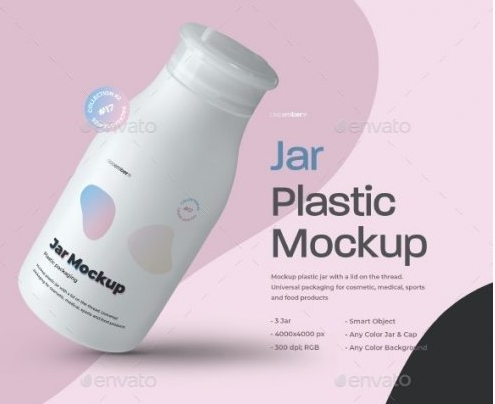 GraphicRiver - 3 MockupscPlastic Jar 28005845