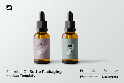 CreativeMarket - Essential Oil Packaging Mockup 4874697