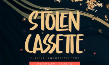 Stolen Cassette - Playful Display Font