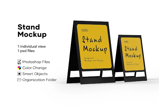 CreativeMarket - Pavement Sign Mockup 5242073