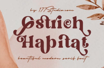 Ostrich Habitat Font