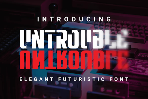 DS Untrouble – Elegant Futuristic Font XF9S4A3