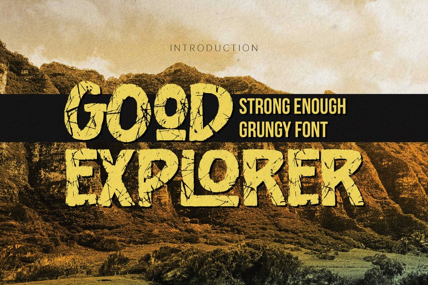 Good Explorer - Strong Rough Brush Font